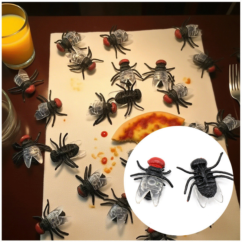 5 / 10 Chiếc Ruồi Đùa Prank Centipede Đồ Chơi Ngày Cá Giả Côn Trùng Halloween Tiện Ích