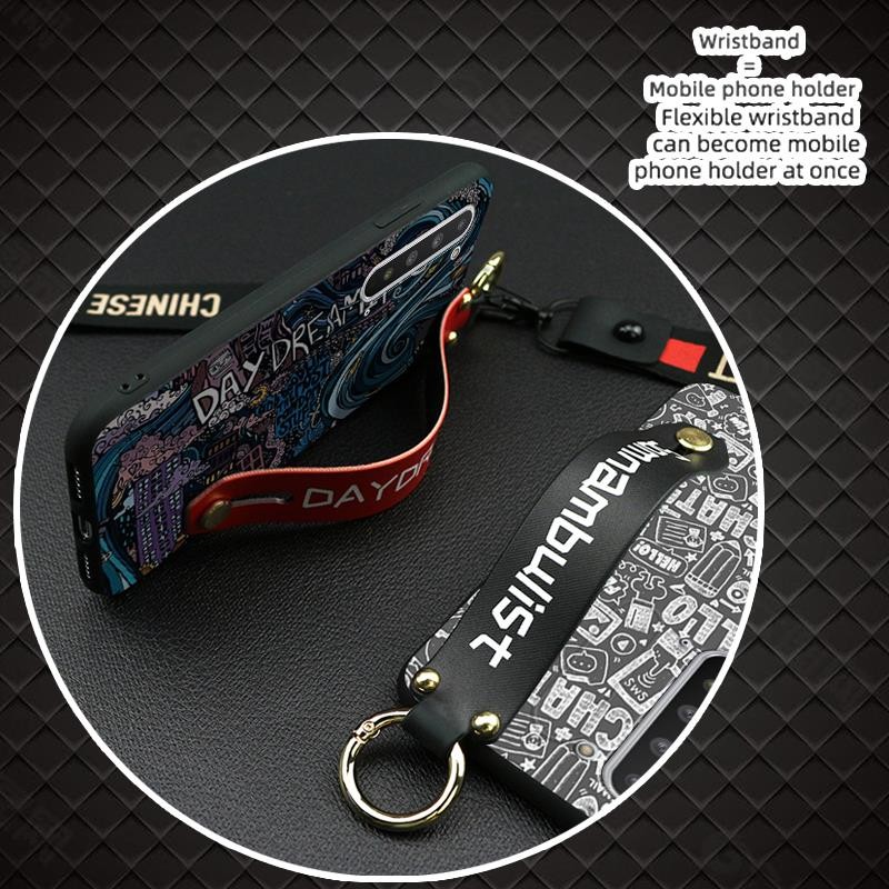 Ốp Điện Thoại Graffiti Bảo Vệ Cho Sharp Aquos R5G Silicone Cá Tính Thiết Kế Thời Trang Ốp Lưng Chống Sốc Bền Chống Bụi Bẩn Dây Đeo Tay Chống Va Đập Giá Đỡ Điện Thoại Dây Đeo Cổ Tay
