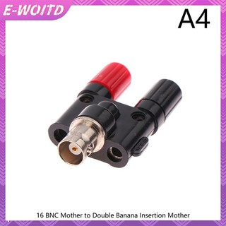 E-woitd 1 Bộ Chuyển Đổi BNC Sang Chuối Nam Cắm & Nữ Jack Chuối Nữ Ổ Cắm Ràng Buộc Bài RF Coax Bộ Chia Đồng Trục HNVN