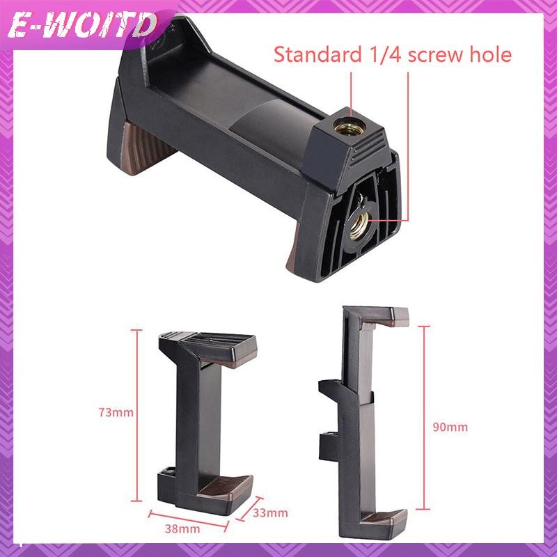 E-woitd Kẹp điện thoại đa năng cho chân máy, giá đỡ có thể thu vào, hỗ trợ quay chụp
