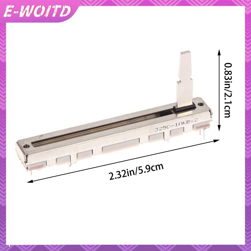 E-WOITD 1Pc RS45 Series Straight Slip Potentiometer Pitch Fader 10KB×2 DCV1024 L60mm cho DDJ-SB/SB2/SB3/400 E-WOITD