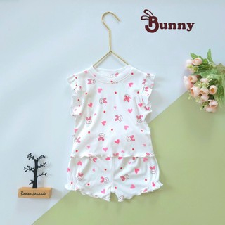 Bộ áo quần chip phồng Bunnybaby cho bé gái từ 4-15kg ( 1 tháng tới 2 tuổi)