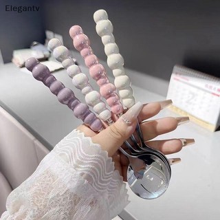 EGN Ngọc Trai Tay Cầm Thìa Inox Khuấy Thìa Kem Bánh Món Tráng Miệng Thìa Thanh Phụ Kiện Nhà Bếp Đảng Dao Kéo Tiện Ích N