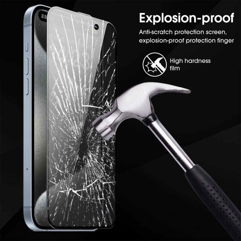 Phim Điện Thoại Chống Trầy Xước HD - Tự Động Căn Chỉnh Bảo Vệ Cho IPhone 16 / 16pro / 16plus / 16promax - Phim Kính Cường Lực Không Bụi Riêng Tư Màu Đen Bền Đẹp