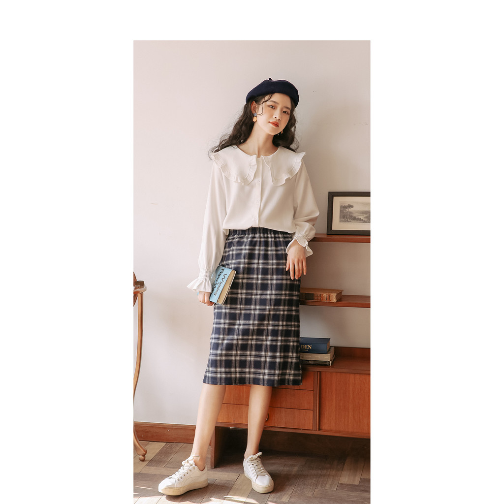 Mutu Preppy Phong Cách Áo Sơ Mi Trắng Dài Tay Nữ Mùa Xuân 2026 Thiết Kế Phong Cách Mới Niche Top