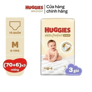[Live Độc Quyền M3] Combo 3 gói Tã/ Bỉm quần Huggies Skin Perfect M/L/XL/XXL Super/Mega Jumbo