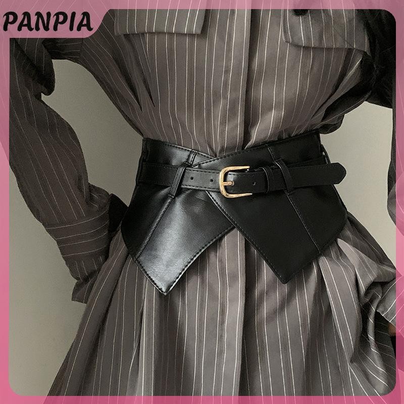 PNPIA- Da Có Thể Tháo Rời Thắt Lưng Thời Trang Pin Khóa Rộng Thắt Lưng Vintage Áo Khoác Đầm Dây Dành Cho Nữ