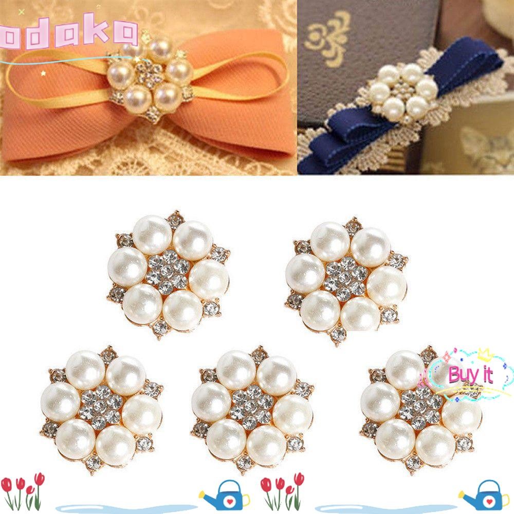 ODAKA 10 Chiếc Nút May Trang Trí Dụng Cụ Nơ Phụ Kiện Quần Áo Hoa DIY