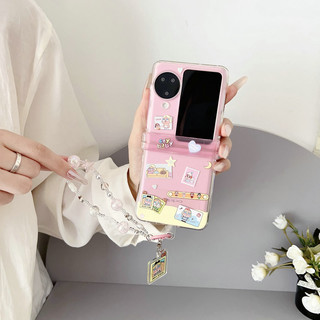 Ốp điện thoại gấp cho Oppo Find N2 N3 Flip Lật Dễ Thương Khóc Cho Bé Miếng Dán Vòng Tay Vỏ Điện Thoại TPU Cứng