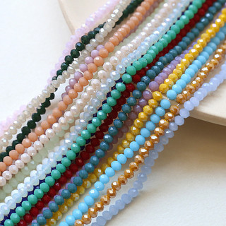 3mm Pha Lê Mặt Bánh Xe Hạt Tinh Tế Nguyên Hạt diy Handmade Trang Sức Vòng Cổ Vòng Tay Bán Thành Phần Phụ Kiện