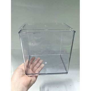 Bể Cá Betta Mica Siêu Trong HIện Đại 14x12x15cm (Có Nắp Nhựa Mica)