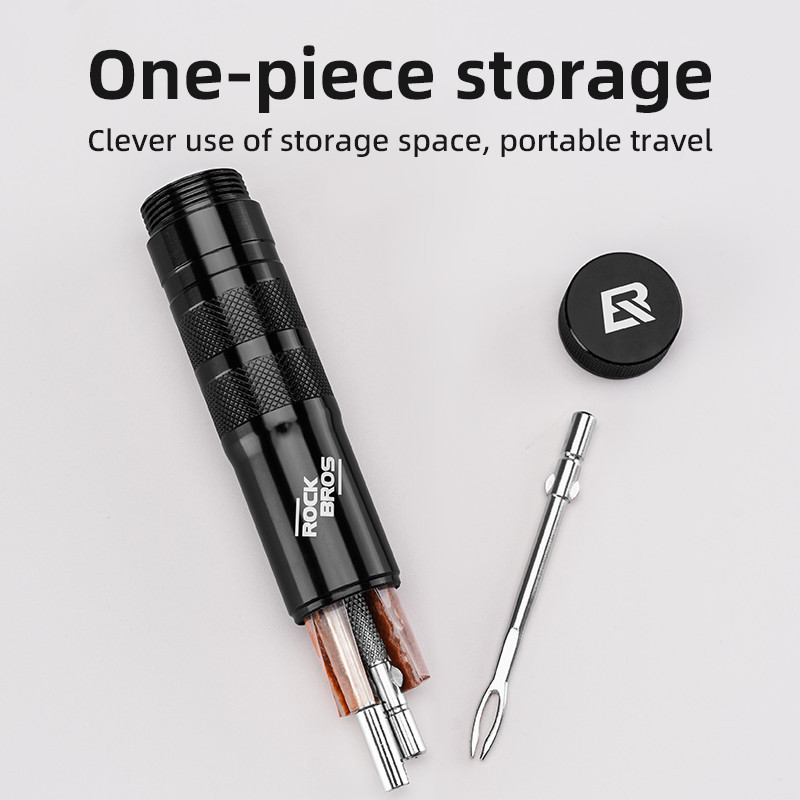 Rockbros Sửa Chữa Lốp Xe Đạp Dụng Cụ Di Động Khẩn Cấp MTB Xe Đạp Đường Bộ Xe Máy Không săm Công Cụ Sửa Chữa Đường Dài Thiết Bị Đi Xe Đạp