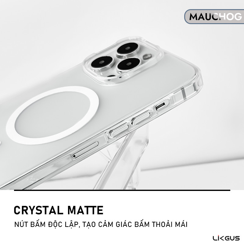 Ốp Nhám Mờ Chống Vân Tay Likgus Chống Sốc Bảo Vệ Camera  Cho Điện Thoại iPhone 17 Pro Max 16 15 14 13