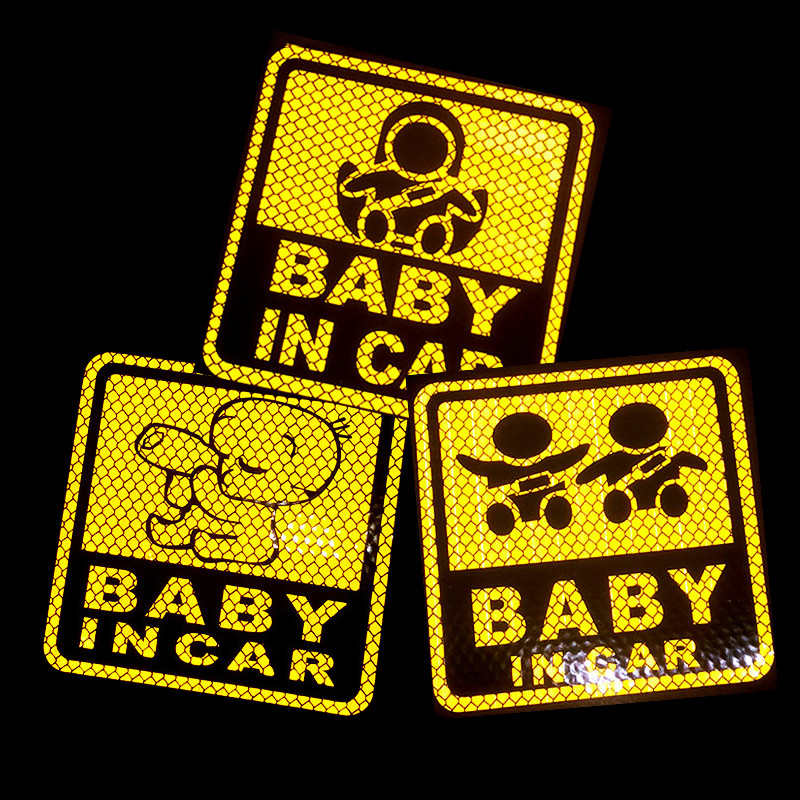 Cminyp Mama In Car Baby Kids On Board Miếng Dán Phản Quang Cao Cho Ô Tô Đêm An Toàn Lái Xe Cá Tính Trẻ Em Dấu Hiệu Cảnh Báo Đề Can Vinh Quang