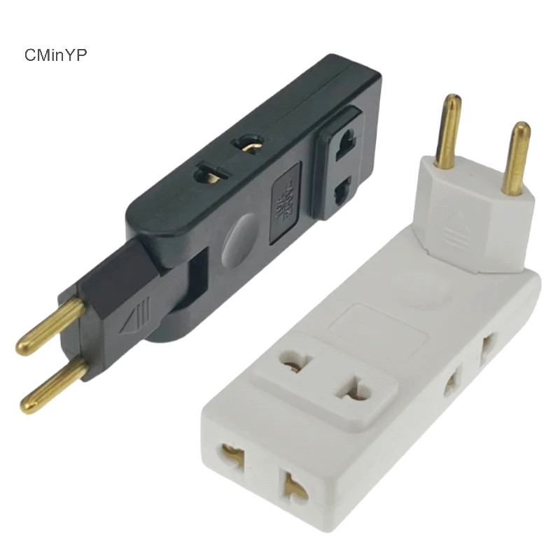 Cminyp 4 Trong 1 Ổ Cắm Tường Nối Dài Ổ Cắm Điện EU 180 Độ Cắm Adapter Du Lịch Aadapter Di Động Bộ Chuyển Đổi Điện Vinh Quang