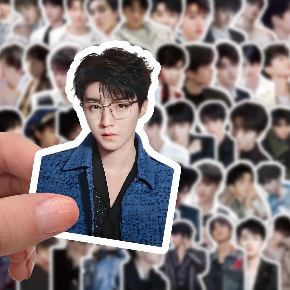 TFBOYS Karry Wang Junkai TF Family 3 4 thế hệ Ma JiaQi Zhu Zhixin Zhang ZhenYuan Idols Ảnh Dán Yan Haoxiang Ding Chengxin Hành Lý Chống Nước Laptop Dán Nhanh YM