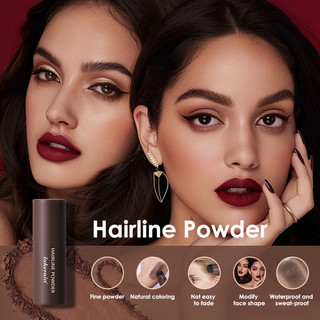 Phấn phủ che khuyết điểm đa năng Lakerain Hairline Powder có thể lấp đầy đường chân tóc Sửa chữa đường chân tóc giả, chống thấm nước và mồ hôi, không dễ rơi ra Che phủ tóc bạc ღ Trang điểm lấp lánh cho cô gái hồng
