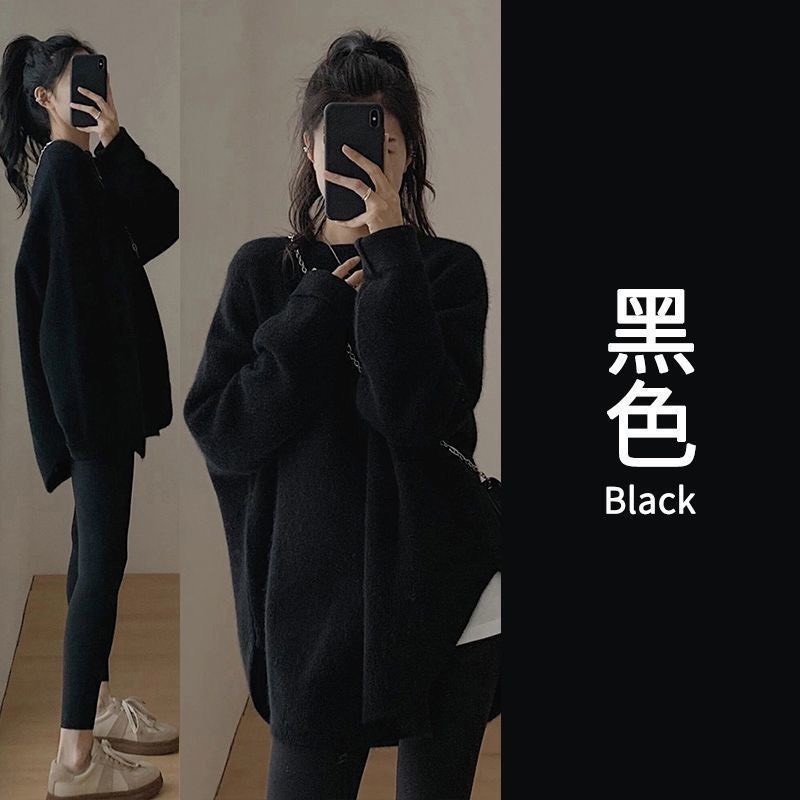 Áo len mùa đông dáng rộng form dài xu hướng Hàn Quốc thiết kế đuôi tôm chất liệu co giãn hottrend BA SP69