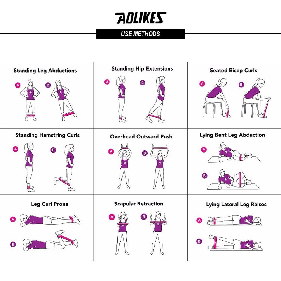 Ảnh Dayselect Dây kháng lực Yoga Huấn luyện Tập thể dục Sức mạnh Vòng kháng lực đàn hồi Bộ Crossfit 3