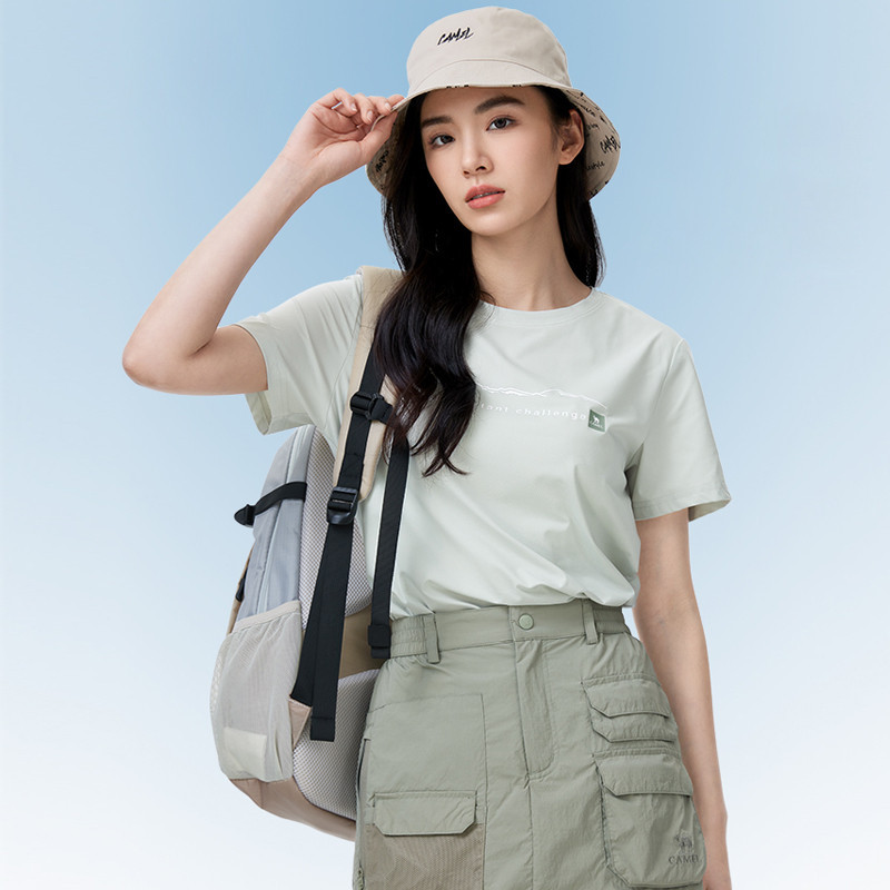 Ảnh CAMEL CROWN Sợi Chống Nắng Tay Ngắn Ngoài Trời Thoáng Mát Nhanh Khô Áo Thun Nam Nữ Thoáng Khí Top 2