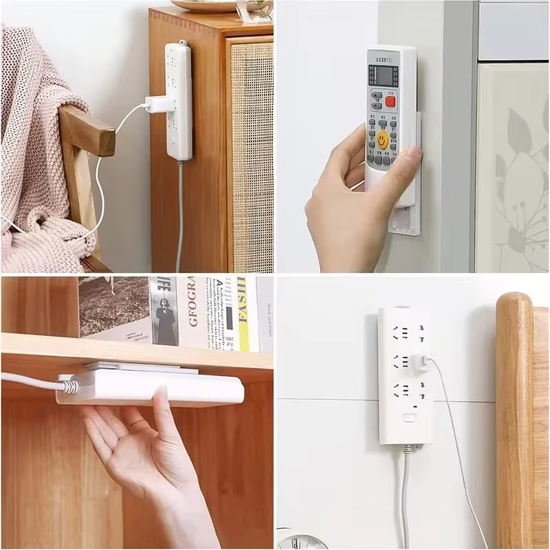 3 / 6 / 9 CÁI Bộ sắp xếp ổ cắm máy tính để bàn không đục lỗ / Giá treo tường Giá đỡ khuấy điện tự dính / Dụng cụ cố định phích cắm hàng