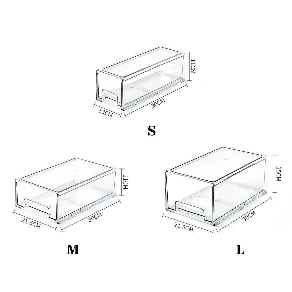 Hộp đựng ngăn kéo máy tính để bàn EDIWANY, Hộp đựng mỹ phẩm dung lượng lớn trong suốt, Giá đỡ Sundrie có thể xếp chồng lên nhau đa chức năng Văn phòng tại nhà