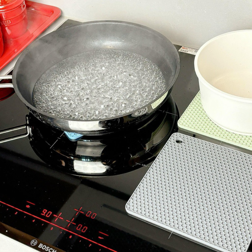 Miếng Lót Silicon Cách Nhiệt Tới 200 Độ C Cao Cấp, Tấm Lót Chống Xước Bếp Từ