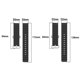 Dây đeo silicon đại dương 20mm 22mm cho Huawei Watch GT 6 GT6 Pro GT5 GT4 GT3 Pro GT2 42mm 46mm GT 2 2e 3 SE 4 5 / Honor GS Pro
