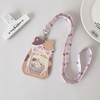 Bộ bảo vệ ảnh MARBLEM, Hộp đựng thẻ ảnh hoạt hình dễ thương, Kawaii có dây buộc Hộp đựng thẻ PU