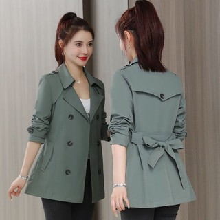 Áo Khoác Gió Nữ Xuân Thu Phong Cách Mới Tính Khí Ôm Hơn Phong Cách Anh Quốc Áo Gió Nhỏ Nữ Giữa Chiều Dài Hợp Thời Trang