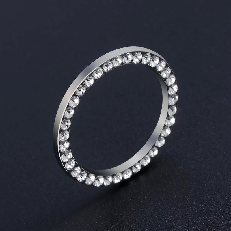 Caruniversal Car Nút khởi động một phím Vòng tròn trang trí đính kim cương / Vòng tròn kim cương nội thất ô tô
