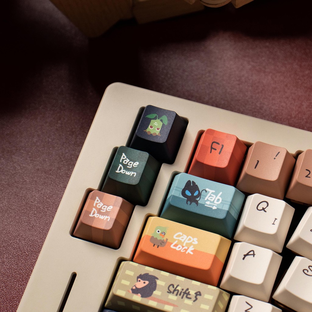 URE Magical Animals Keycaps PBT cherry / MOA Profile dày 1.7mm Bộ Keycaps dễ thương cho MX Switch Bàn phím cơ | BigBuy360 - bigbuy360.vn