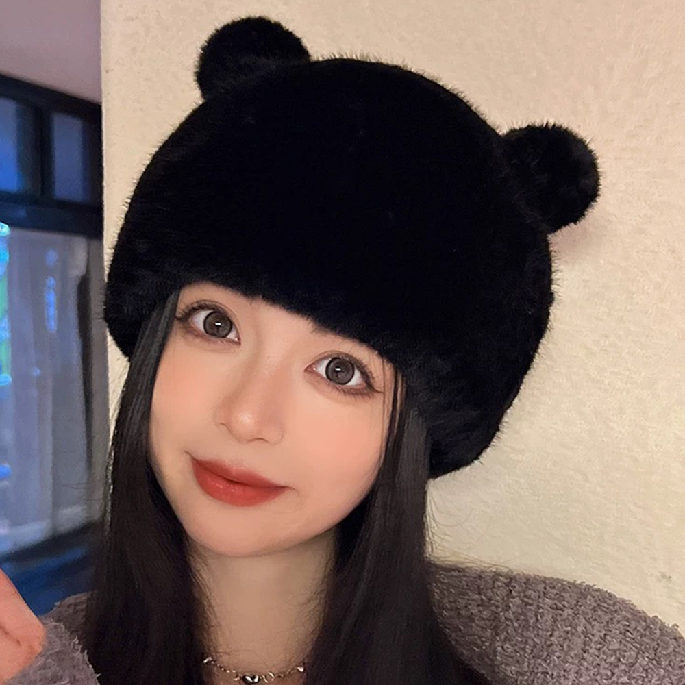 Mũ sang trọng tai gấu nhỏ - Dễ thương, Thời trang - Dày, Ấm áp, Chống gió - Mũ beanie mùa thu đông - Mũ bảo vệ tai mềm cho bé gái - Mũ sang trọng cỡ lớn