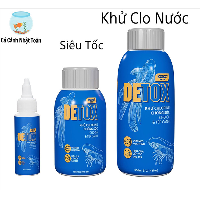 Detox Koika Chống Sốc Nước, Giảm Stress Cho Cá, Khử Clo Giảm NH3, Kim Loại Nặng Ổn Định Vi Sinh Cho Bể Cá