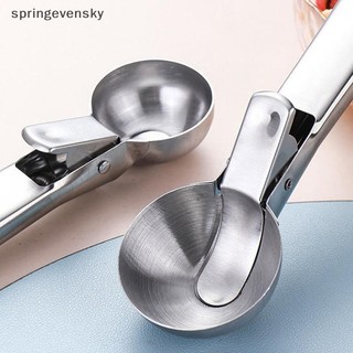 Springevensky Muỗng Inox Kép Đa Năng Dùng Trái Cây Dưa Hấu, Dụng Cụ Ăn Kem Gia Đình