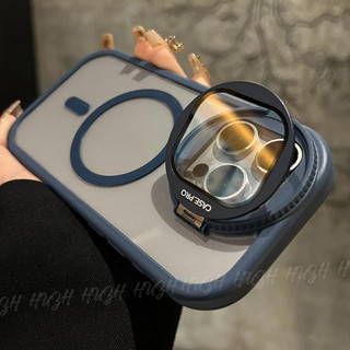 Kính máy ảnh sang trọng 16 Pro Max Giá đỡ ống kính Ốp điện thoại cho iPhone 15 14 16 Plus 13 12 11 Pro Max với từ tính phủ sóng toàn diện chống sốc Ốp lưng cứng acrylic trong suốt hấp thụ sốc