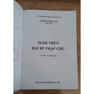 Sách - Nghi Thức Đại Bi Thập Chú - HT.Thích Nhật Từ
