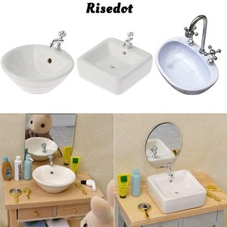Nhà Vệ Sinh Thu Nhỏ Nội Thất Mini Cảnh Mô Hình Đạo Cụ Chụp Ảnh Bồn Tắm Chậu Rửa