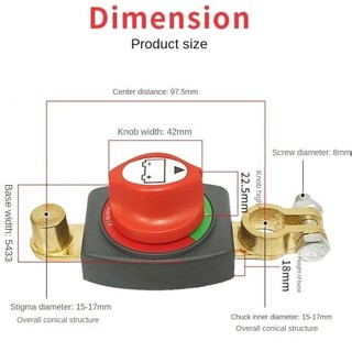 Công tắc ngắt kết nối pin FEASTLY, Bật / 12-48V Bộ cách ly pin, Bộ cách ly chính cắt điện âm bền bỉ cho ô tô / Rvs / Thuyền cho ô tô / Rvs / Thuyền