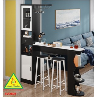 Quầy bar mini kiêm vách ngăn 4VQB02 ( Không ghế )- VĐ Smart Furrniture NỘI THẤT LẮP RÁP VIENDONGADV