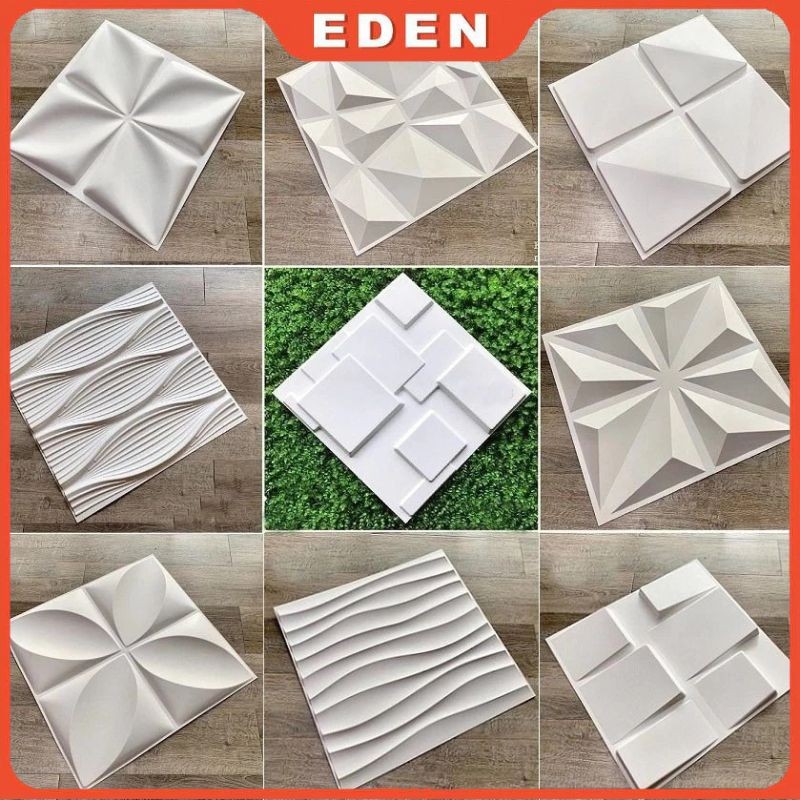 COMBO 6 Tấm Ốp Tường 3D Sang Trọng Kích Thước 50cmx50cm, Tấm Nhựa Ốp Tường PVC