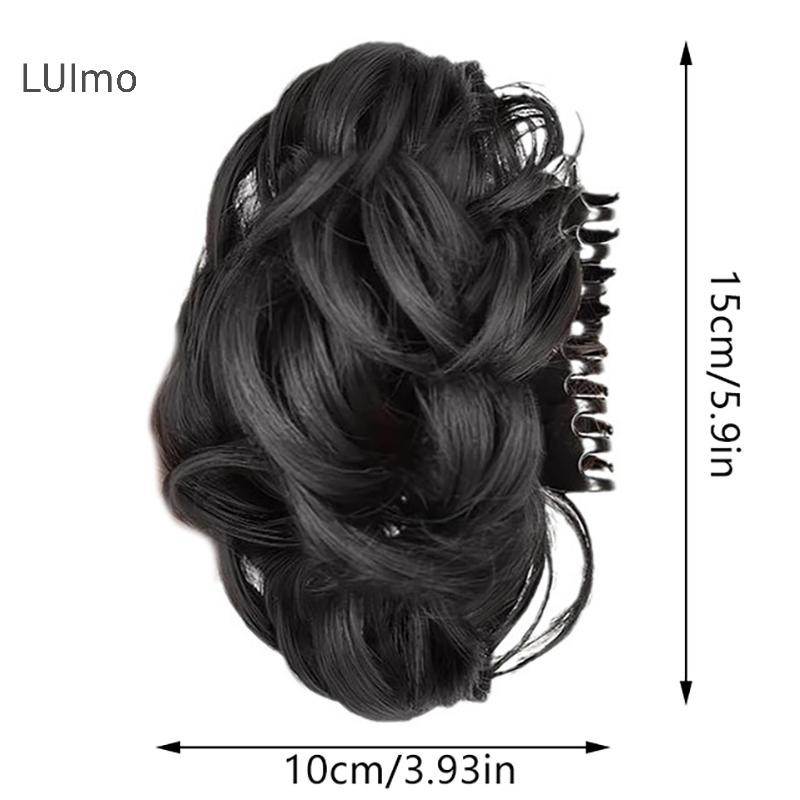 Luimo Nữ Tóc Giả Tổng Hợp Bun Bud, Kẹp Móng Vuốt Tăng Tóc Đuôi Ngựa, Tóc Mảnh, Hàng Ngày & Dự Tiệc, Tạo Kiểu Sống Động Như Thật