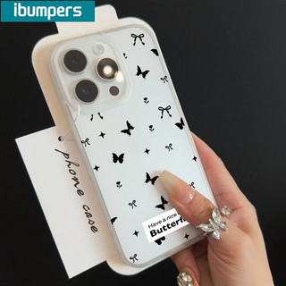 ibumpers Ốp Lưng iPhone Hàn Quốc Xinh Hoa Bướm In Hình Trong Suốt nhám Ốp Điện Thoại TPU Mềm Silicon Chống Sốc Chống Bẩn Cho Iphone 16 15 14 12 13 11 Pro Max IP 7 8 Plus X XS XR