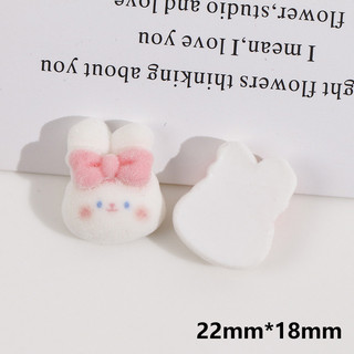 Phim hoạt hình đổ xô thỏ trắng màu hồng nơ cà phê Gấu kẹp tóc phụ kiện trang sức Tự Làm Miếng dán nhựa