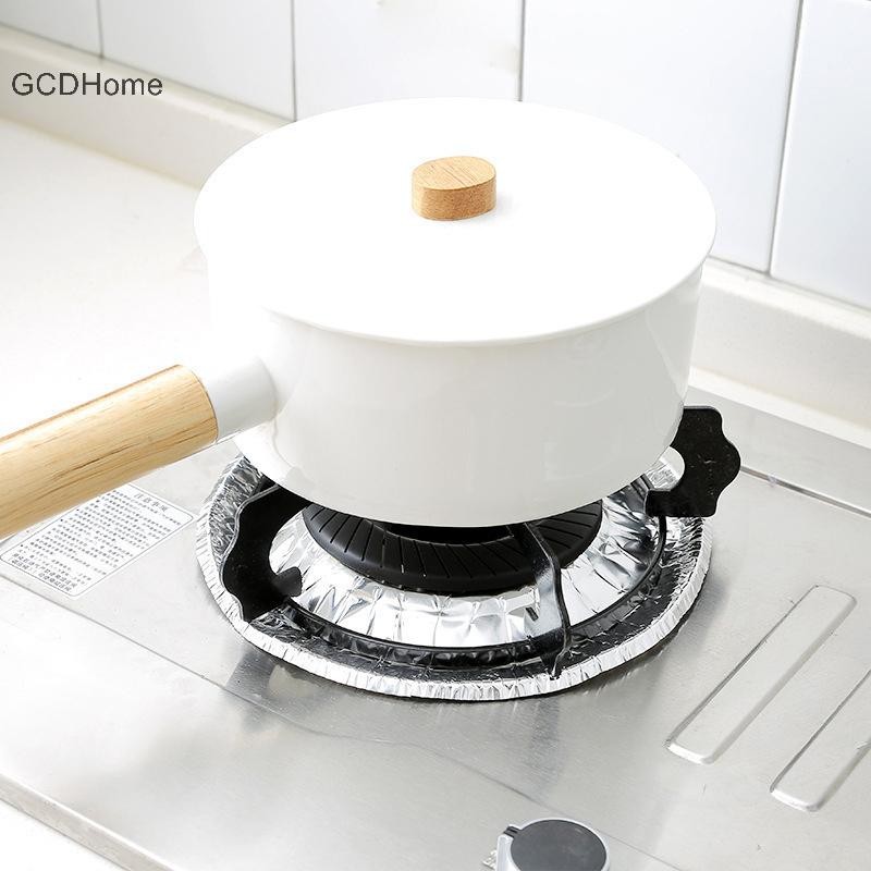 Gcdhome 10 Cái / bộ Dày Lá Nhôm Có Bếp Gas Chống Dầu Miếng Lót Bảo Vệ Bao Bằng Chống Vệ Sinh Miếng Lót Nhà Bếp Làm Sạch Phần HOT