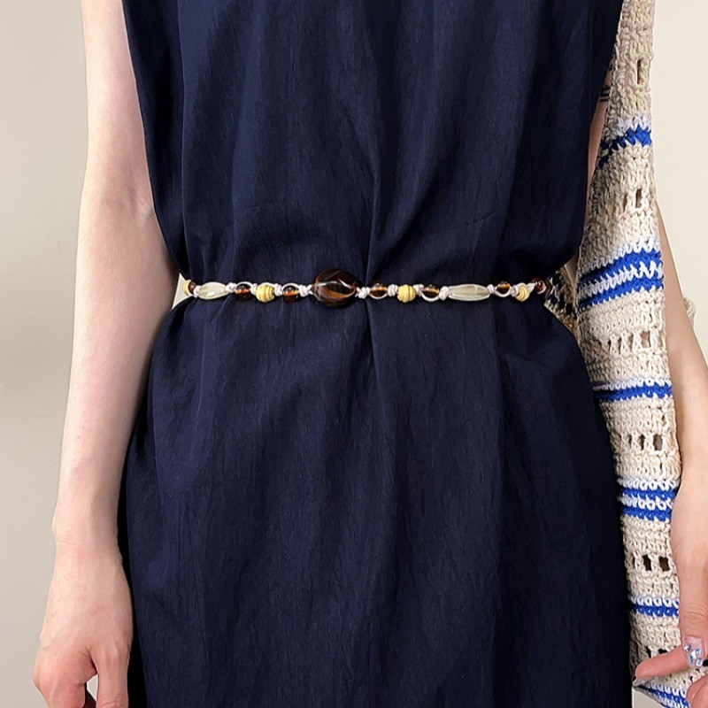 Thắt lưng phong cách Bohemian vỏ bện, thời trang
