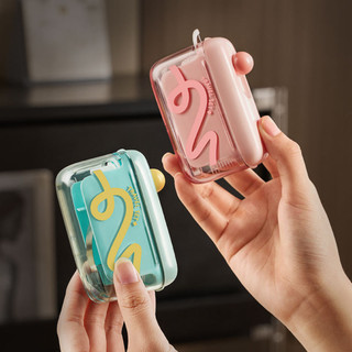 Hộp Đựng Tăm Chỉ Nha Khoa Mini Nhấn Lấy Tăm Tự Động, Bỏ Túi Nhỏ Gọn Chống Nước Chống Bụi Bẩn