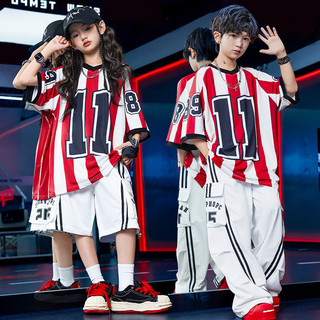 Áo Hip Hop Cho Bé Gái Đồ Nhảy Cho Đồ Nhảy Hiện Đại Bé Trai Trẻ Em Set Đồ Dance Đồ Biểu Diễn Cho Đồ Nhảy Zumba