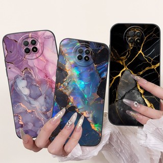 Vỏ bảo vệ toàn diện cho Xiaomi Redmi Note 9 5G / Note 9T 5G Ốp điện thoại silicon mềm sơn bằng đá cẩm thạch không gian sang trọng