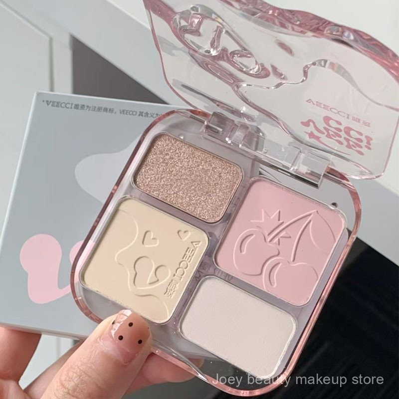 VEECCI Điểm Nổi Bật Kết Hợp Đĩa Sửa Đổi Mặt Blush Mũi Bóng Làm Sáng Nước Mắt Yên Tĩnh Mặt Tự Nhiên Nổi Bật Đĩa Kết Hợp 1N3N